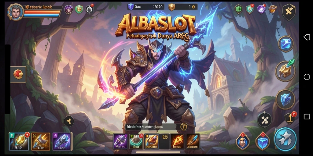 Tampilan dinamis gameplay ALBASLOT yang memukau.