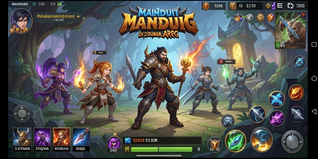 Tampilan menarik dari gameplay MAINDUIT di dunia ARPG yang luas.